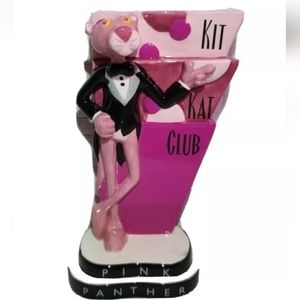 Vintage 1998 PINK PANTHER Kit Kat Club Figurine Vandor tHiNk PiNk Ceramic Statue